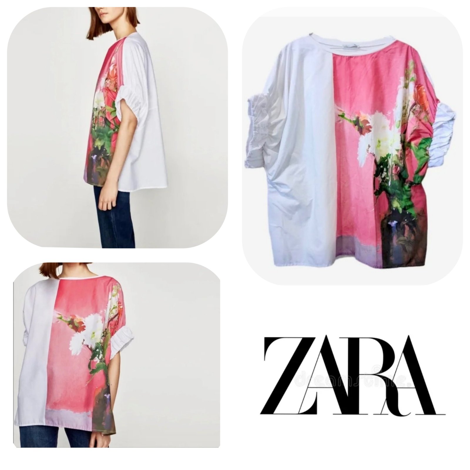 Blouse florale zara comme neuf 💕💕