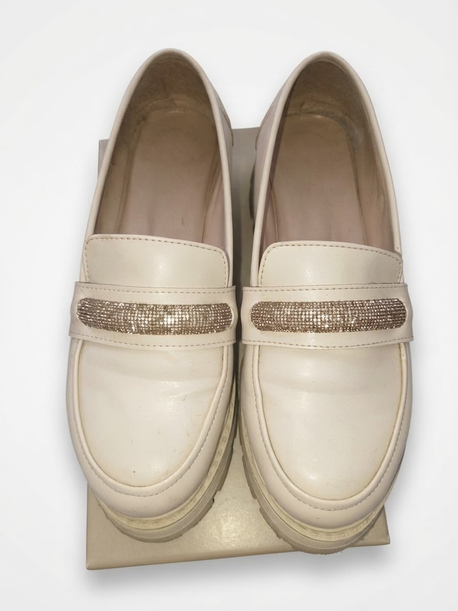 Mocassins beige claire 