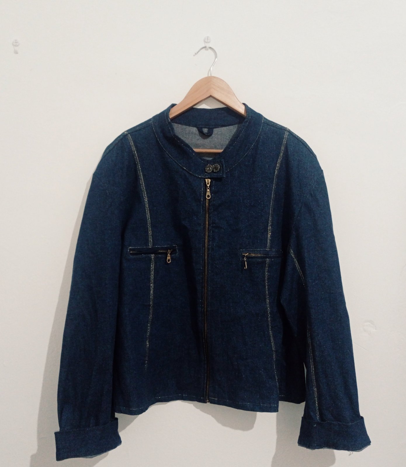 Veste en denim bleu 
