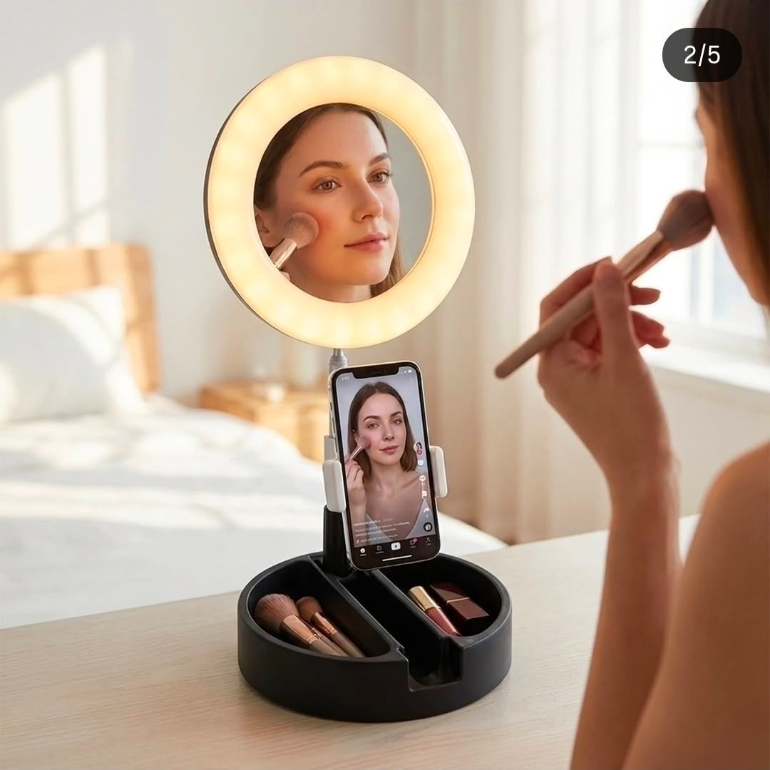 Portable vanity led mirror