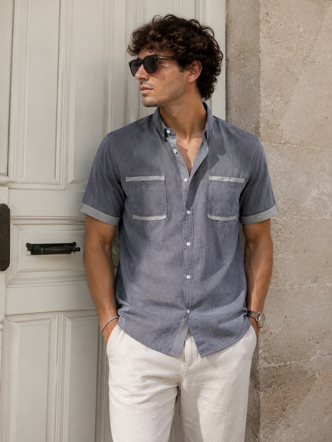 Chemise bleue 