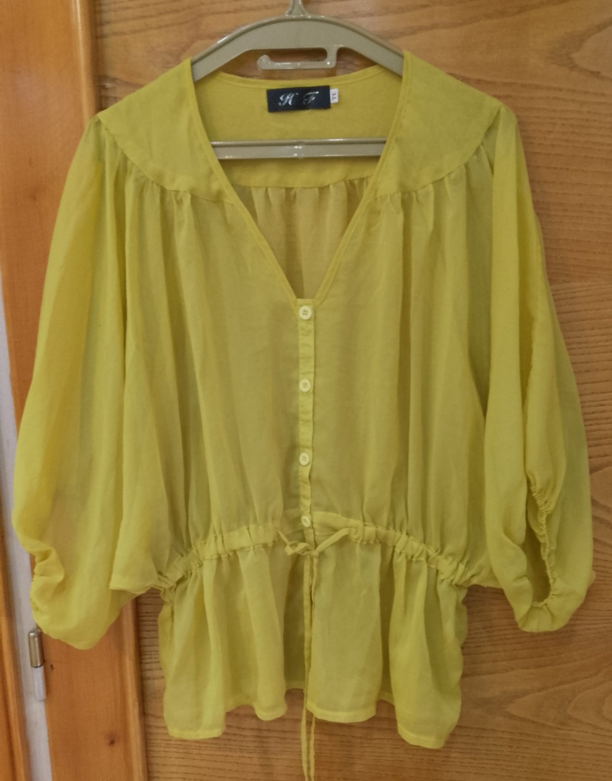 Chemise jaune moutarde 