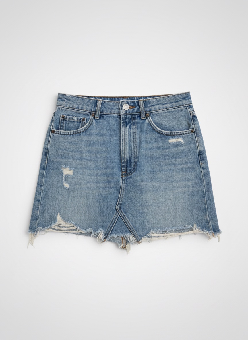 ZARA. Denim mini skirt. TM