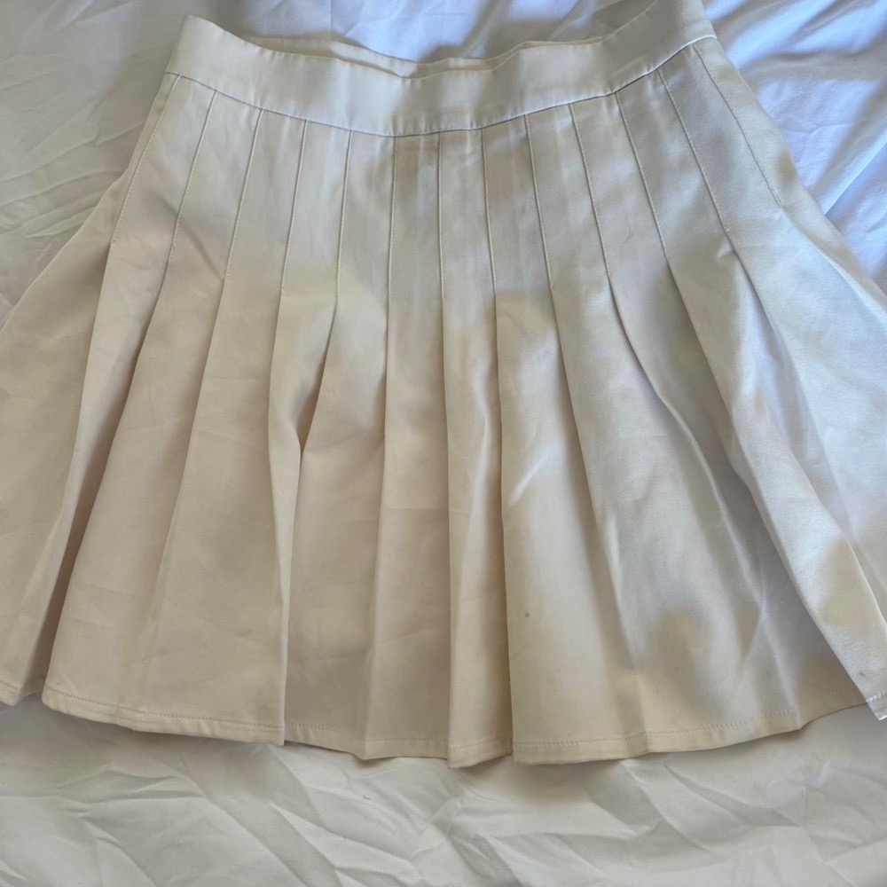 Jupe Tennis Beige Plissée