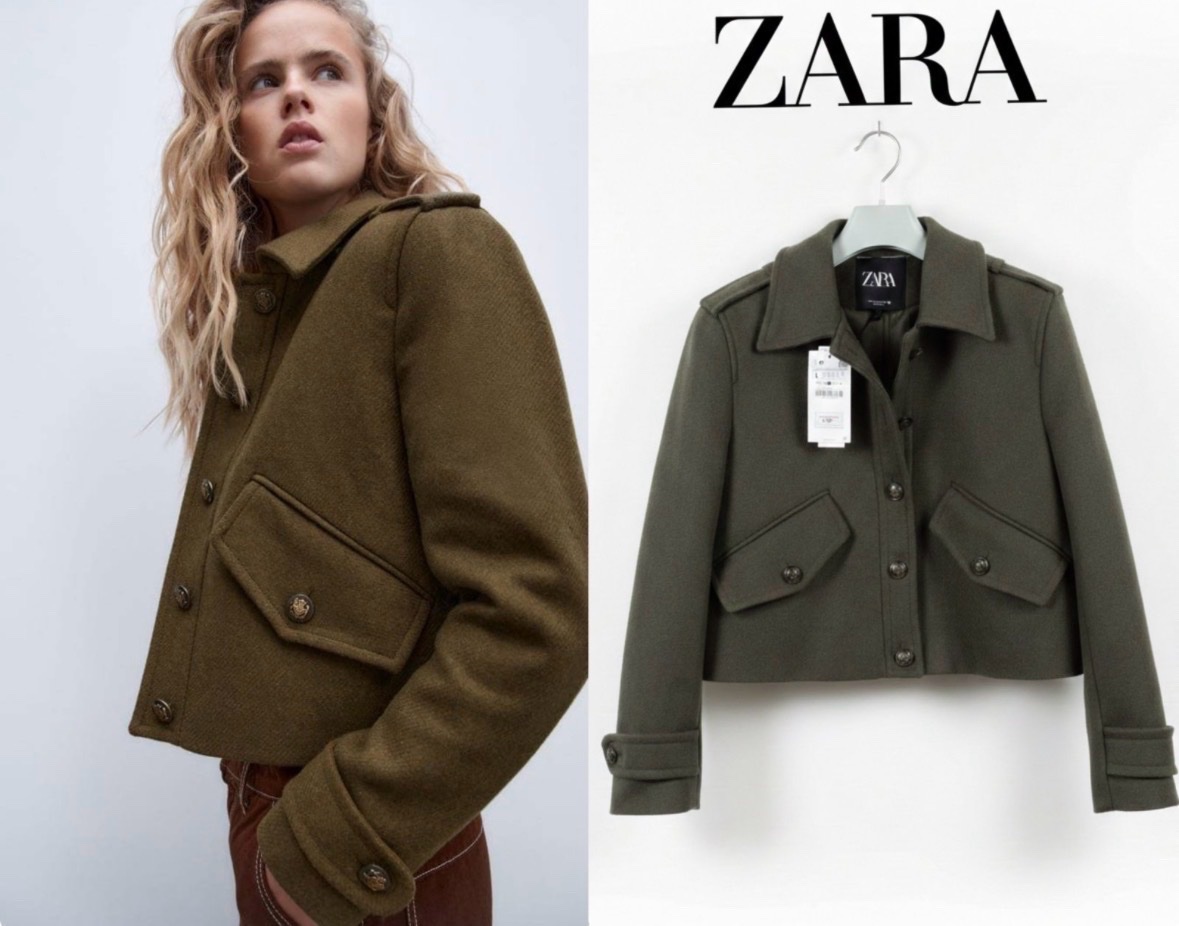 Veste Vert Zara XS