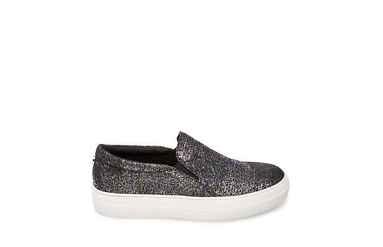 Steve Madden,slip on shoes,multi-color glitter, sparkle