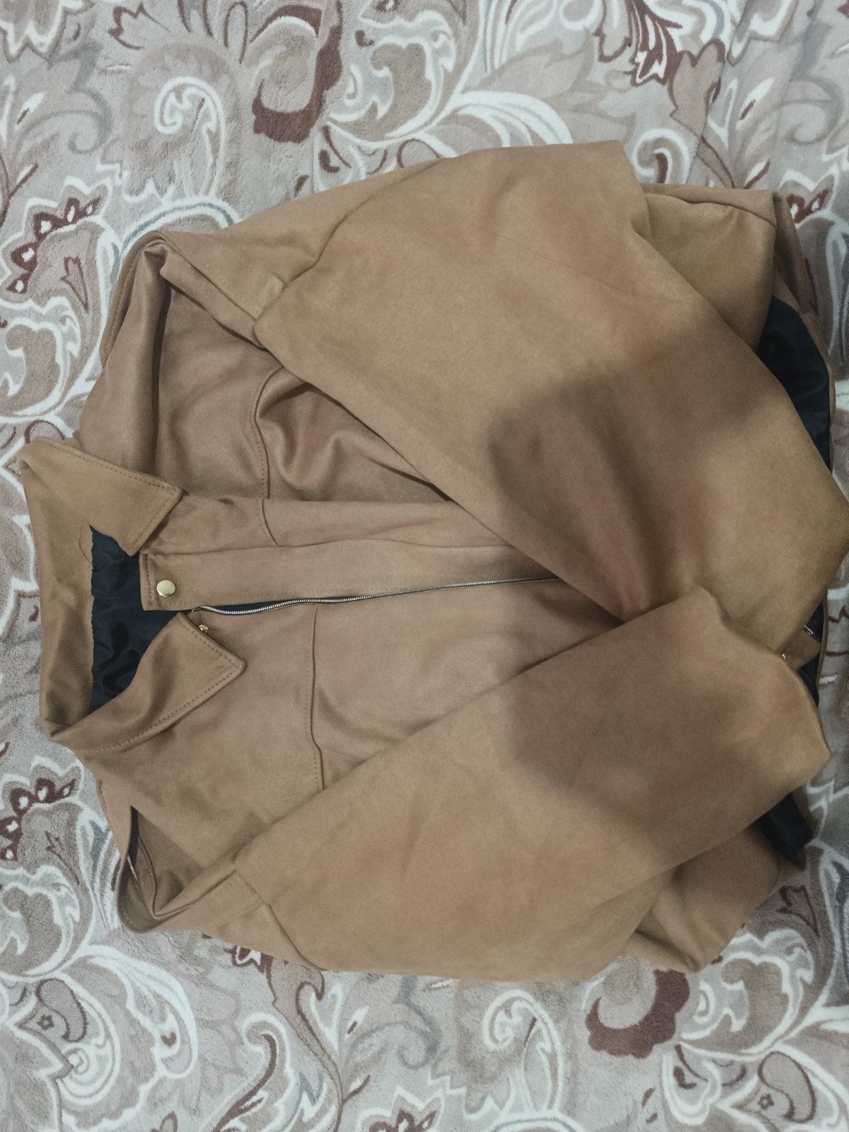 Veste faux daim tendance zara 