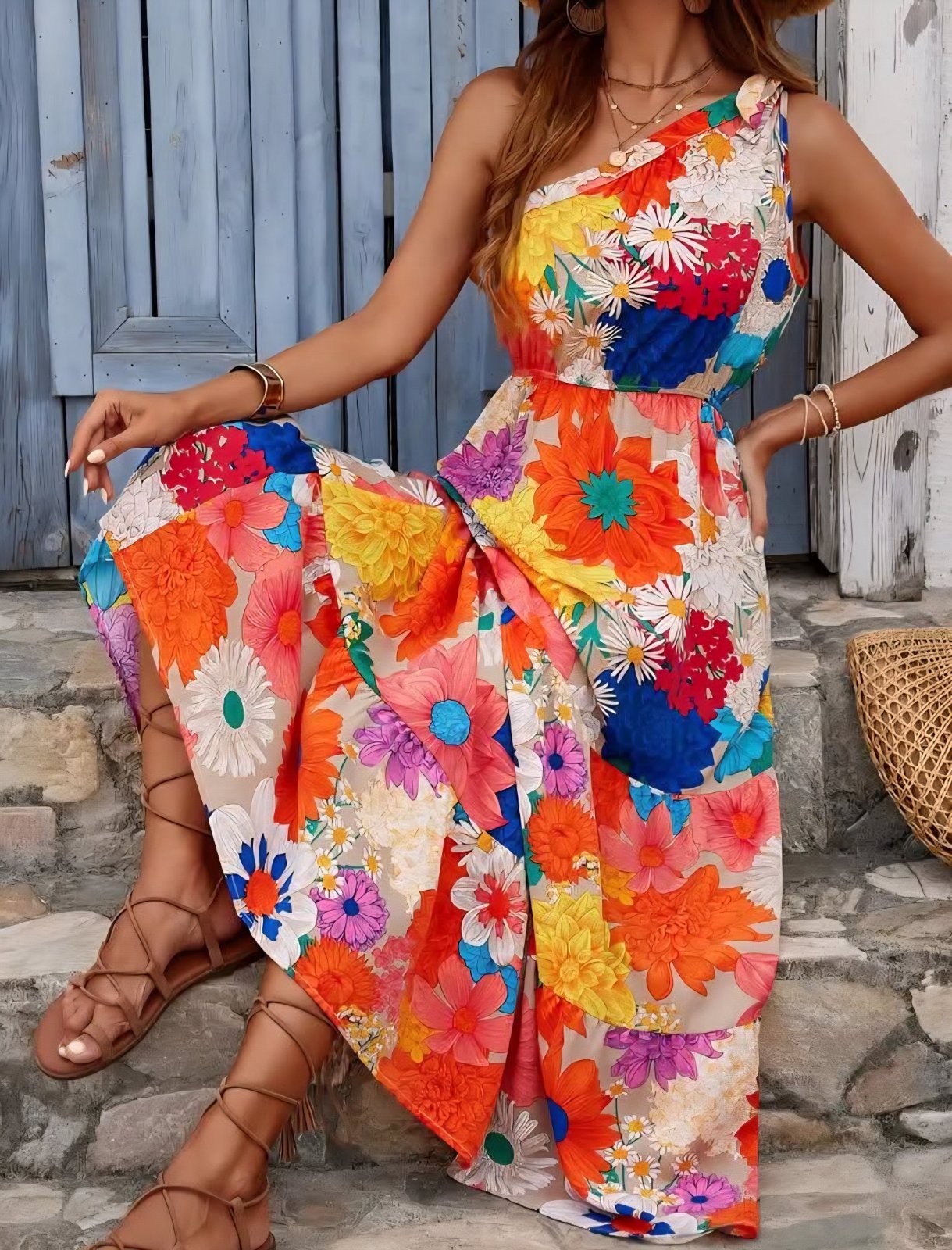 ✨ Robe longue asymétrique fleurie 🌸⁷