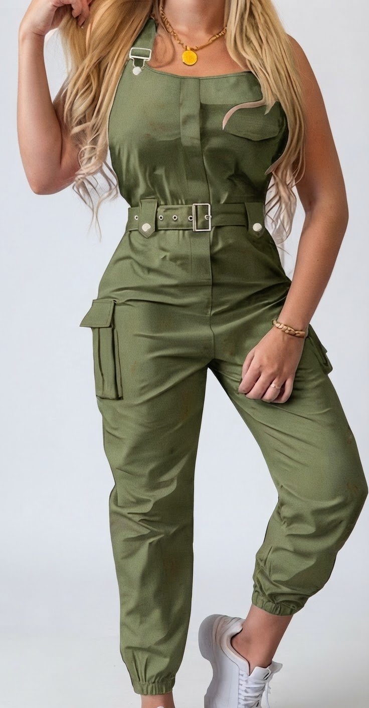 Salopette vert câpres 