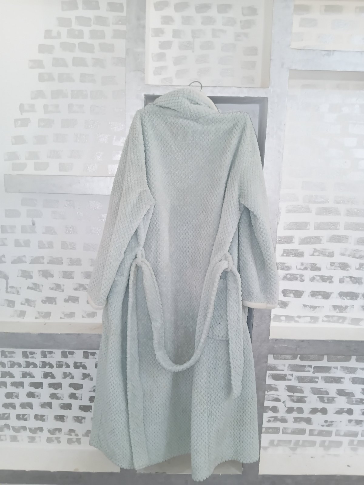 🤍 Peignoir de bain tout doux 🛁✨ مريح، أنيق وناعم على الجسم، مثالي بعد الدوش 💕