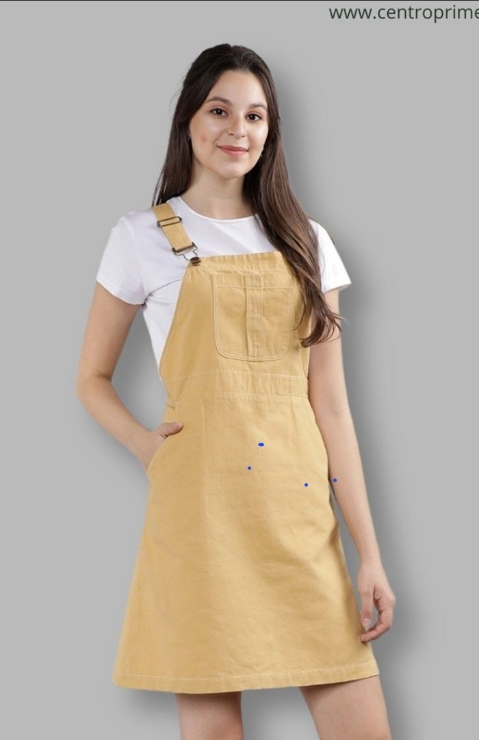 Mini-salopette jaune en jean