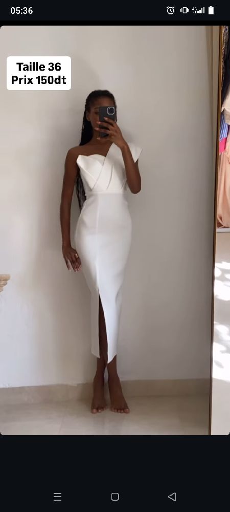 Robe soirée blanche neuve