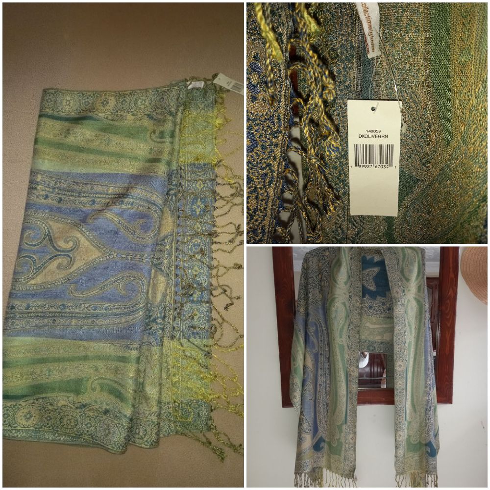 Très très chic Écharpe vert neuve avec étiquette 