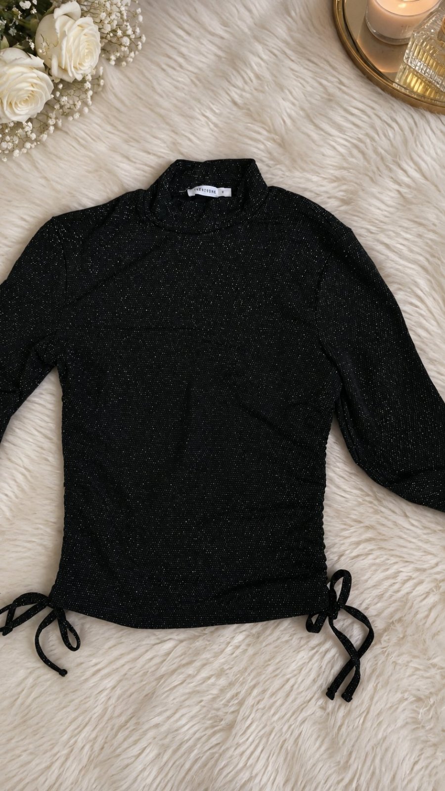 Pull terranova noir pailletè