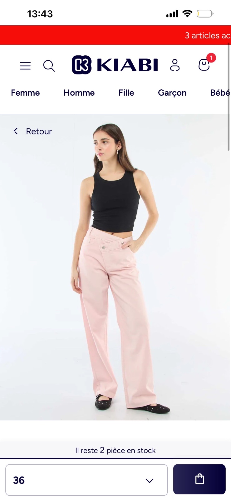 Pantalon asymètrique 