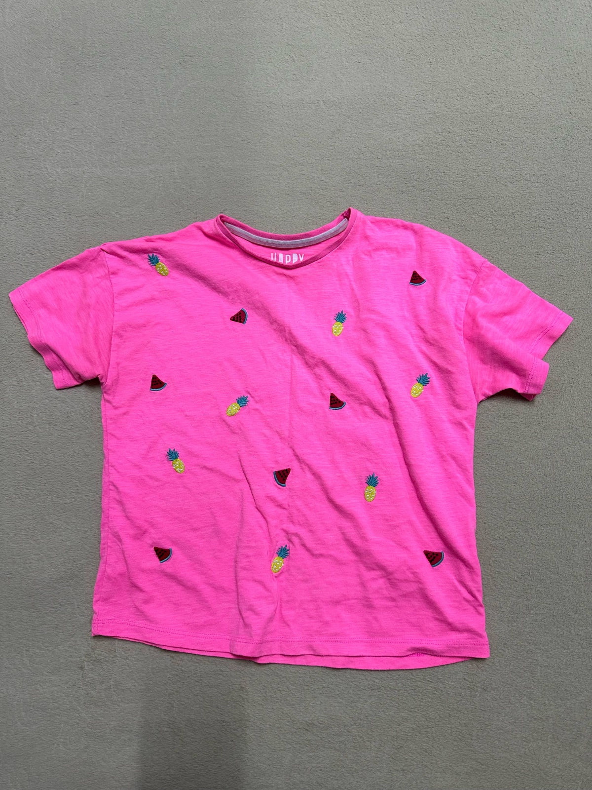 Pink short-sleeve T-shirt
