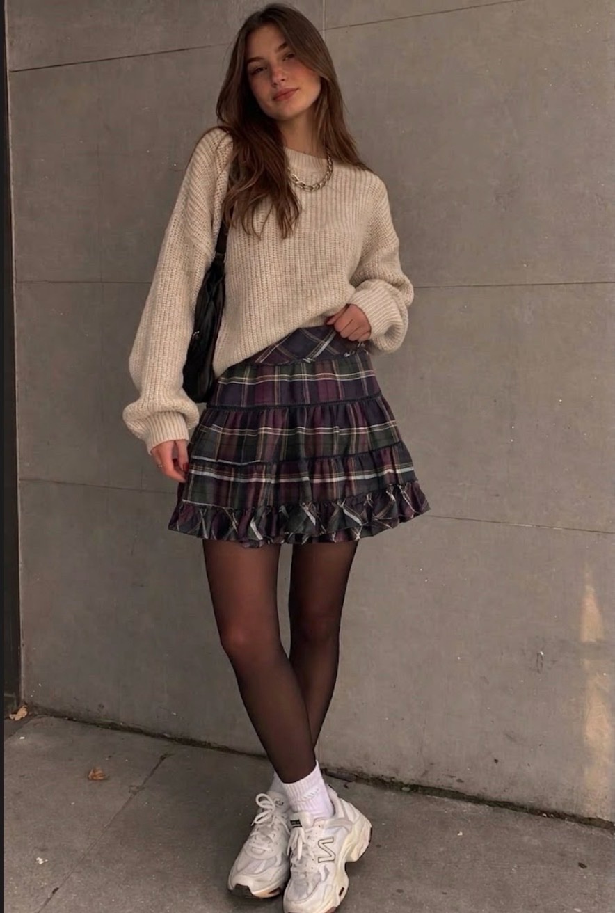 Jupe mini en tartan de la marque amisu