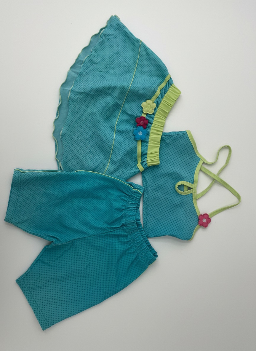 Un maillot 3 pièces pour une fillette de 6 ans
