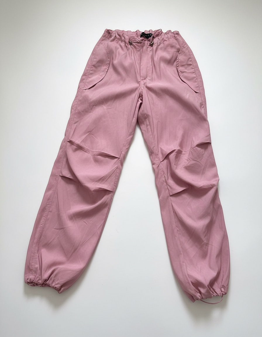 Pink parachute-style cargo pants