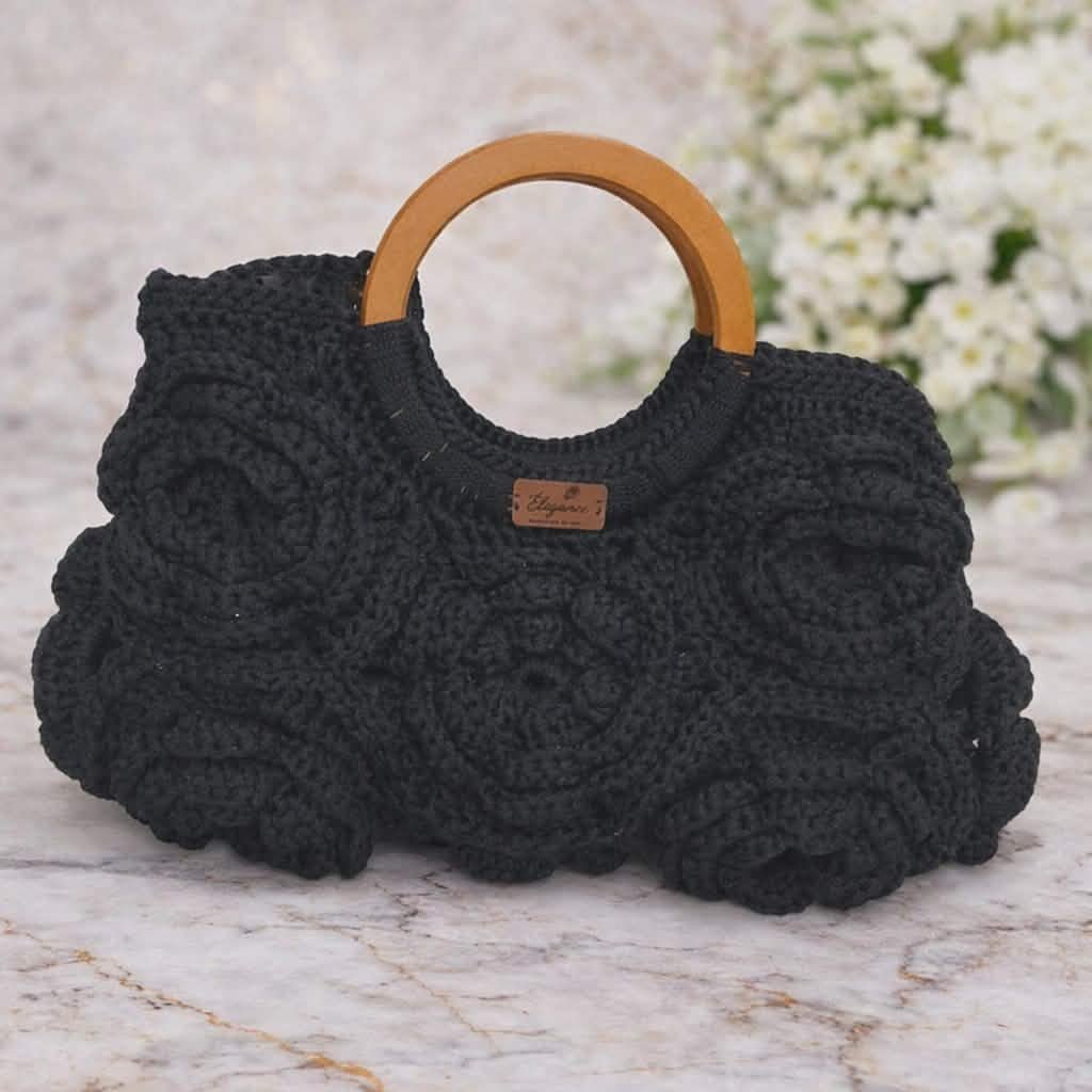Sac fleurs en crochet 