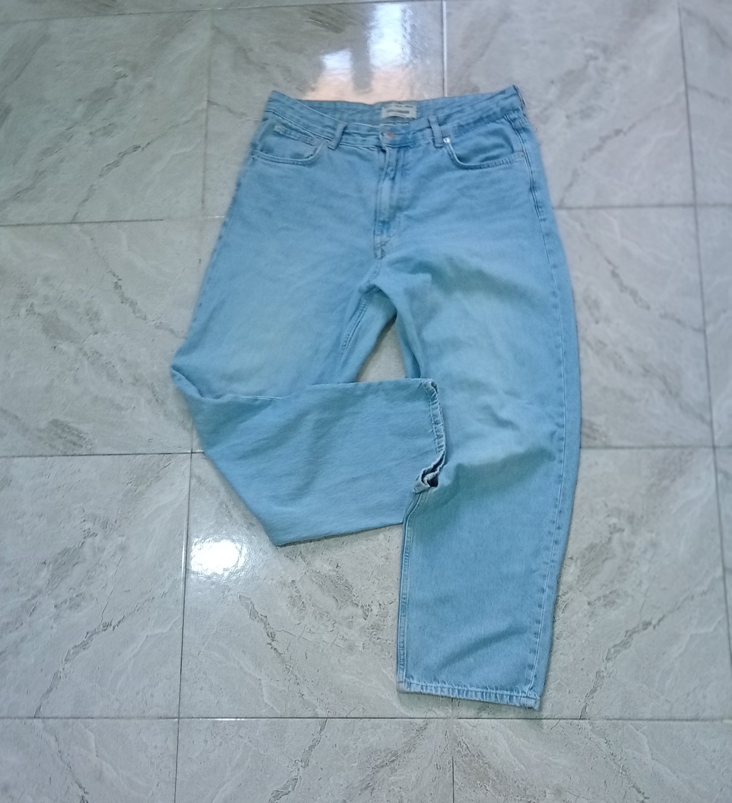 Pull&Bear Jean Wide Leg Bleu Clair – Taille EUR 44