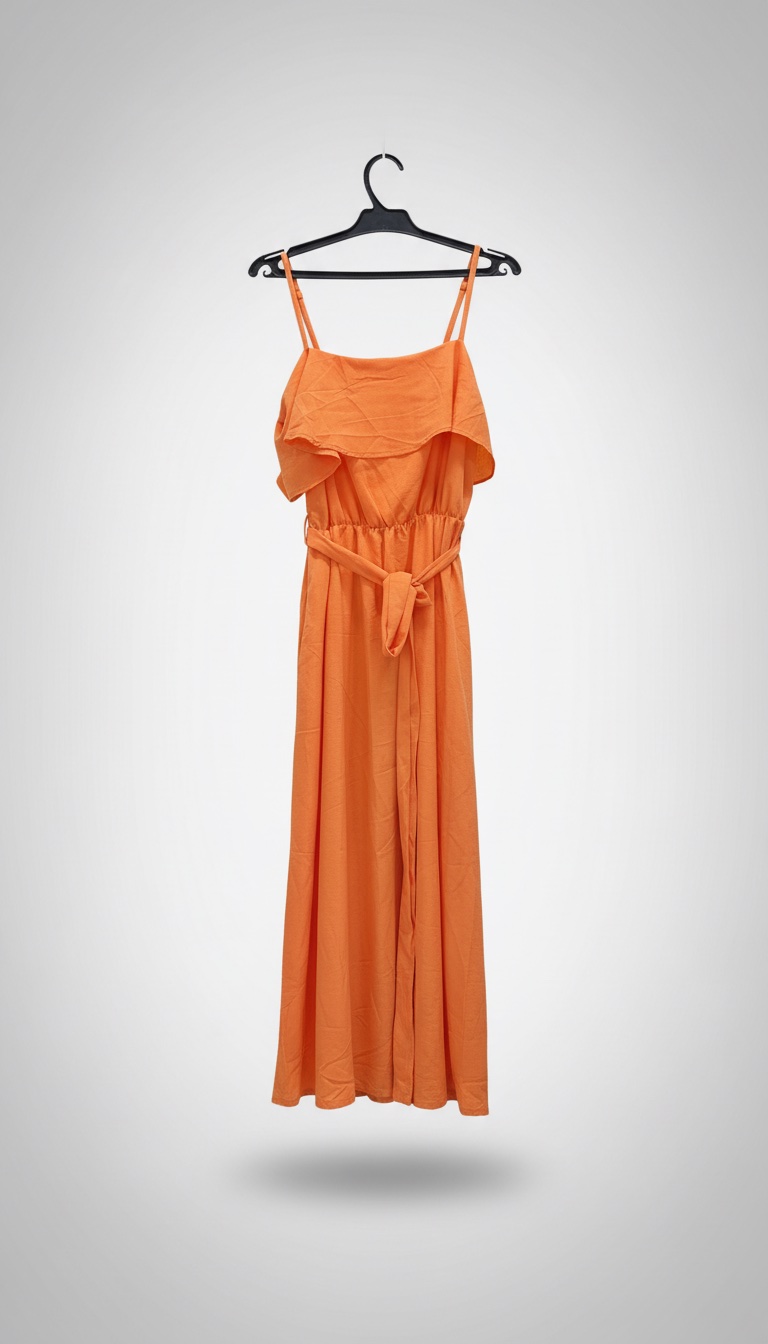 Robe longue orange