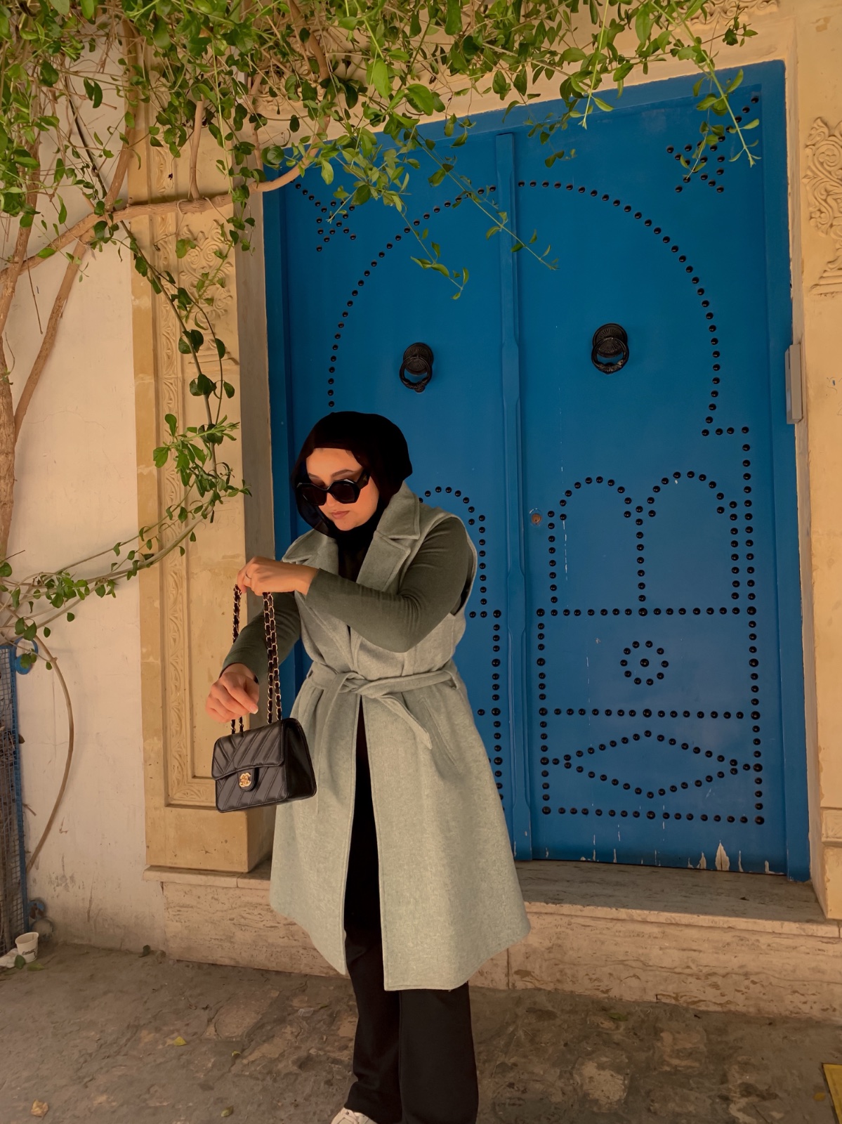 Manteau cachemir sans manche 