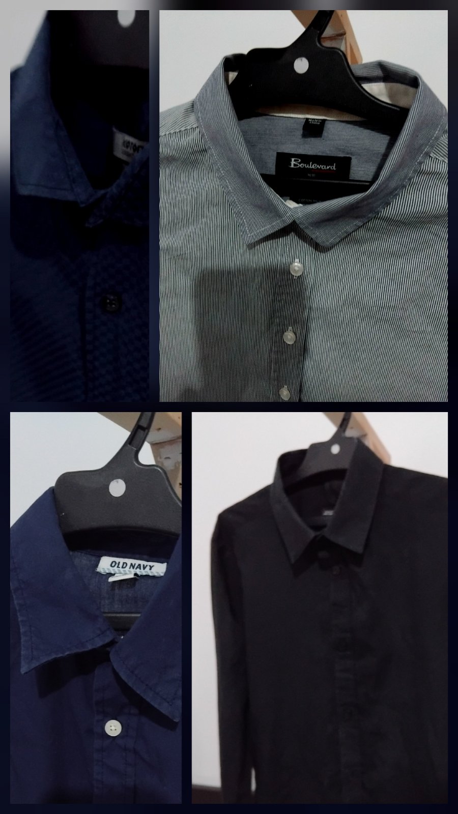 4 chemises homme taille S