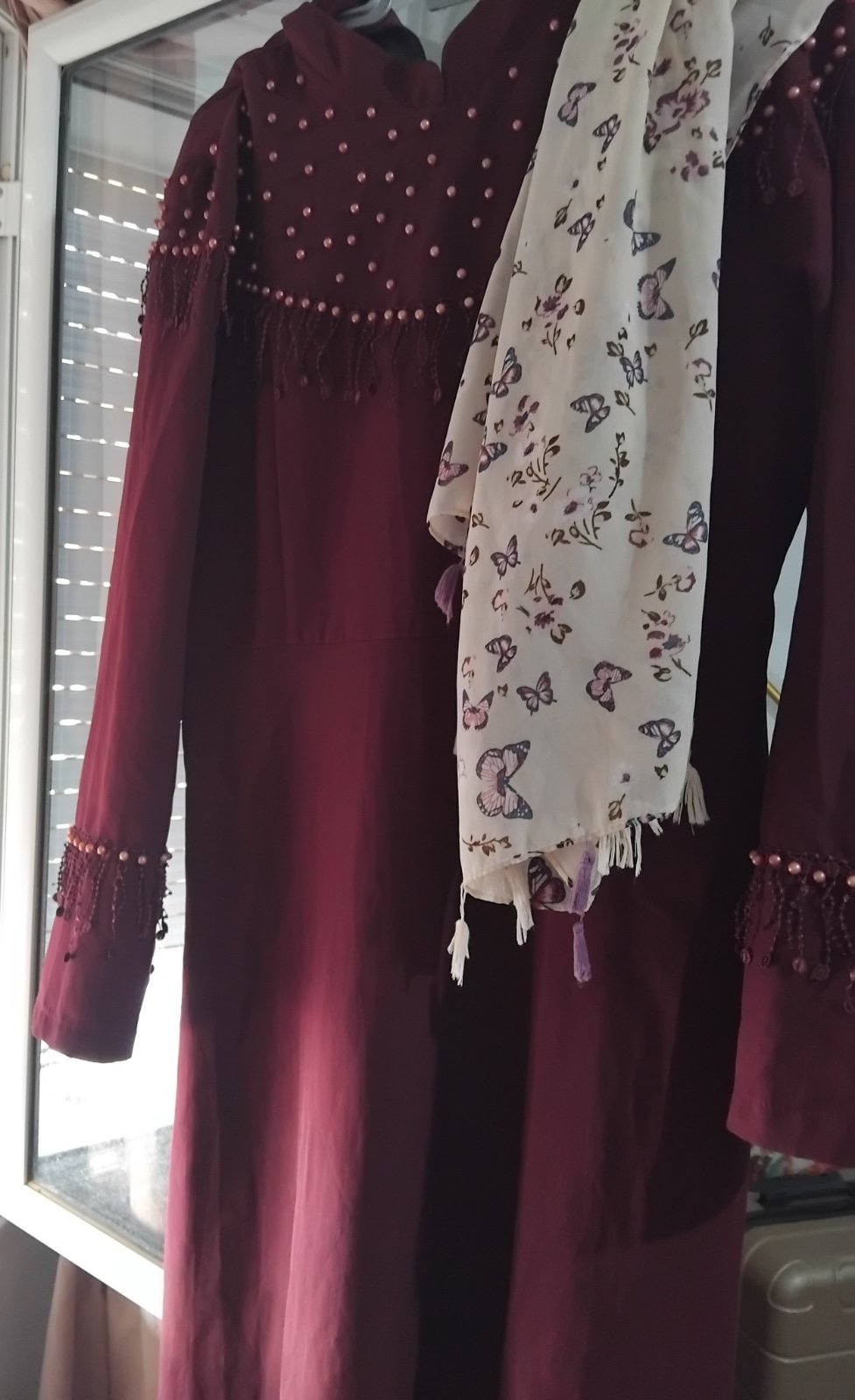 Robe violet femme 42/44 avec Hijeb gratuit