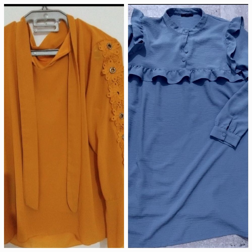 Chemise blue taille L ama tlabess 7ta xxl w chemise jaune taille standard jusqu'à xxl