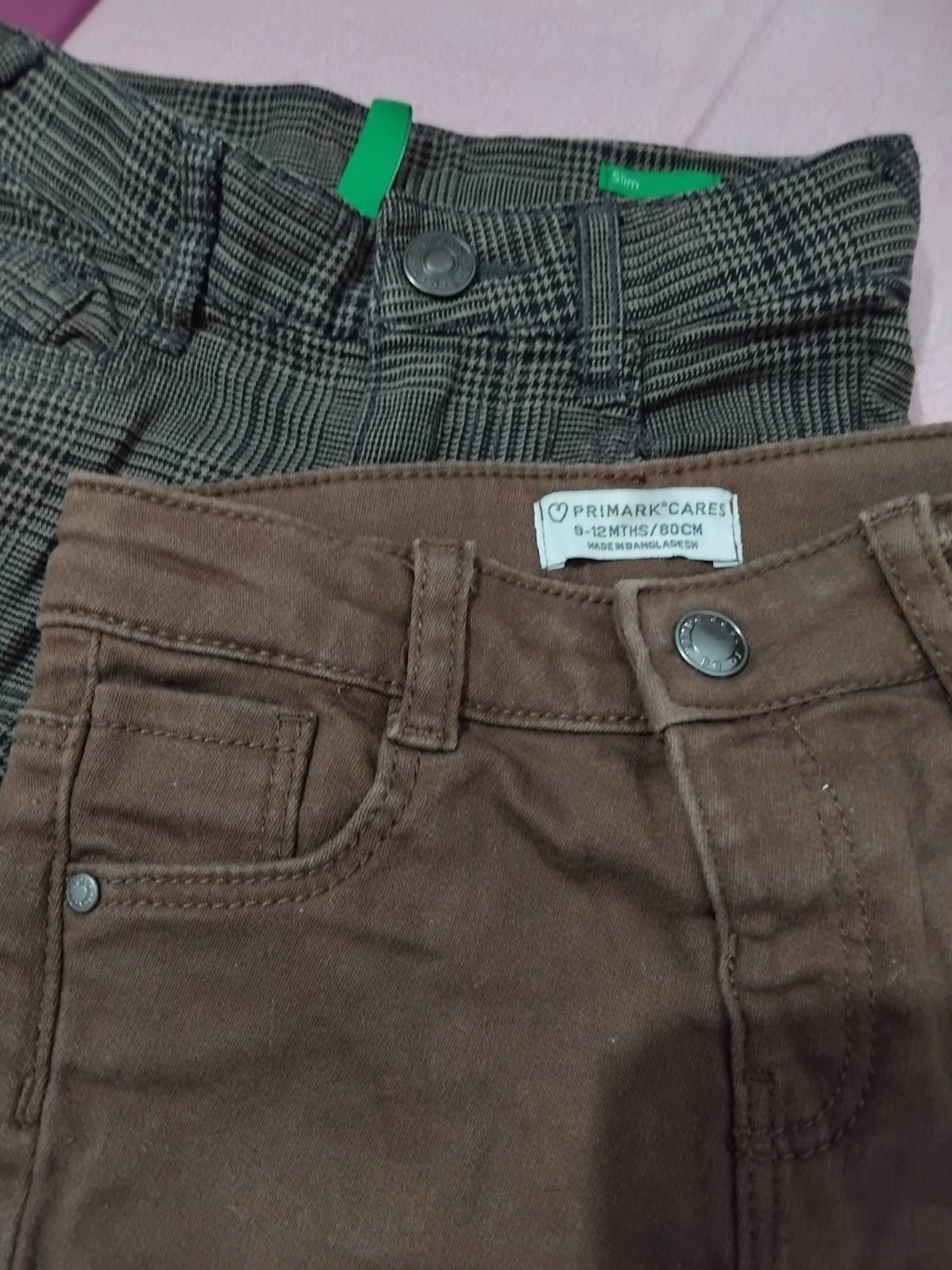 2 pantalon garçon 9/12 mois