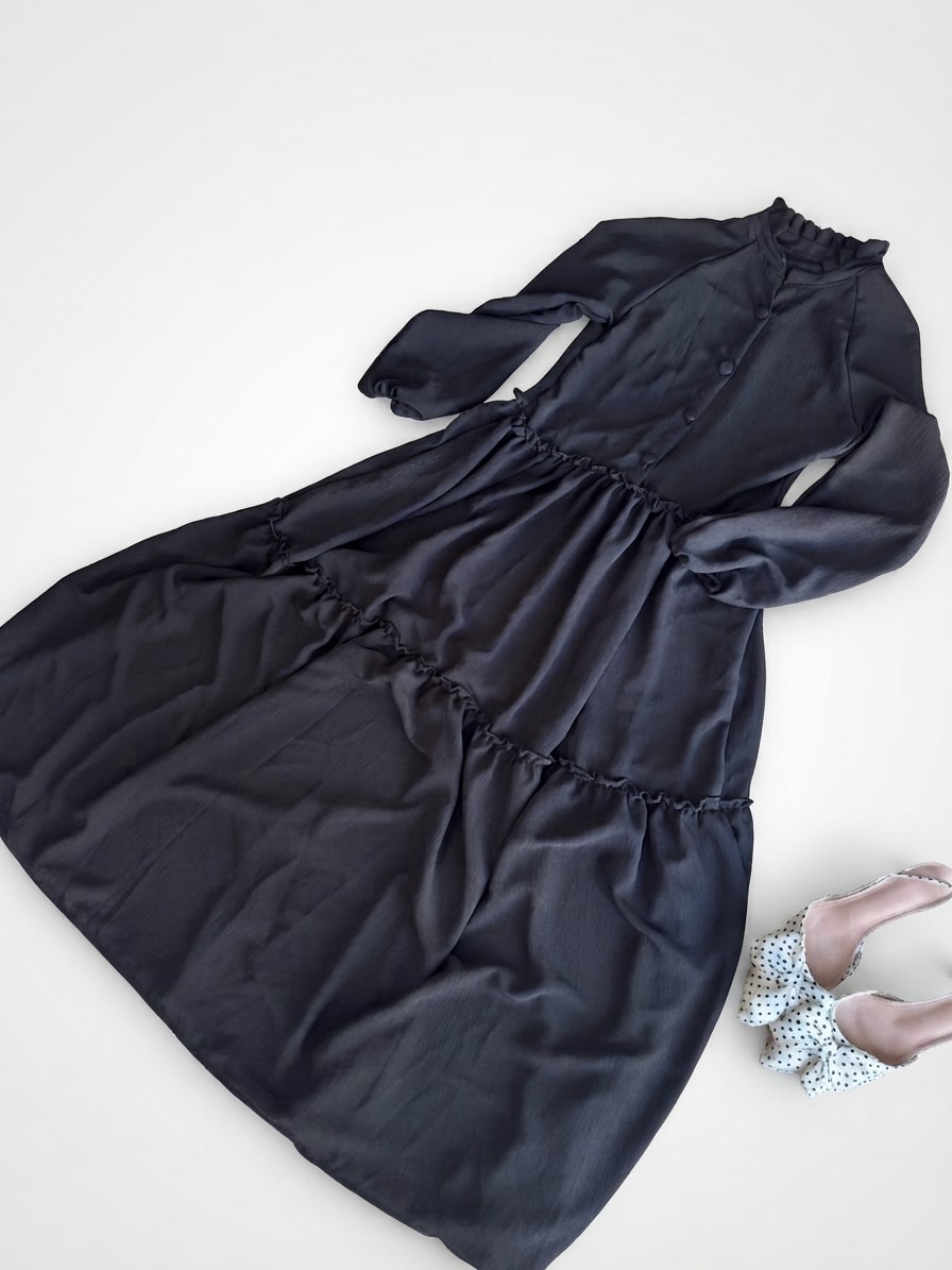 Robe femme voiler. Noir 