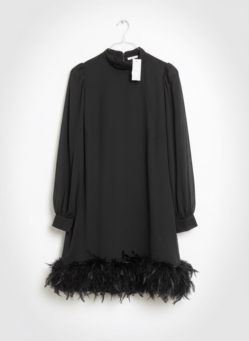 Robe en mousseline noire