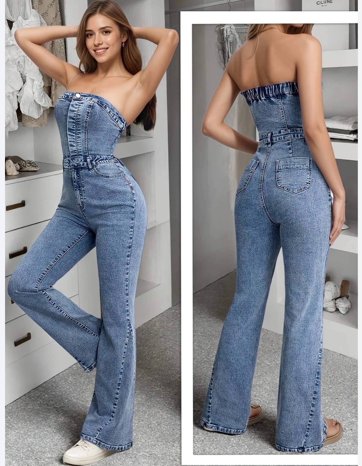 Combinaison en jean décontractée pour femmes, mode minimaliste pour le port quotidien