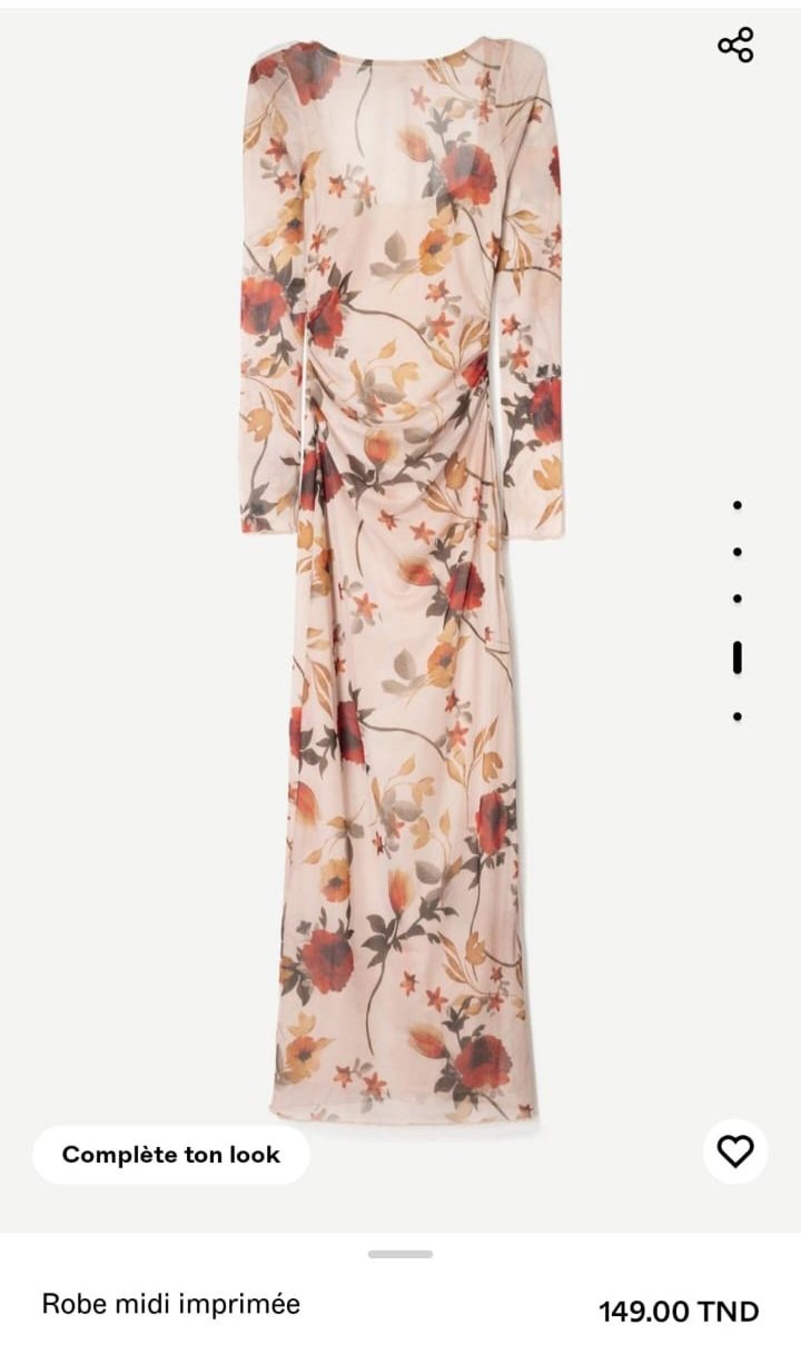 Robe midi imprimée 