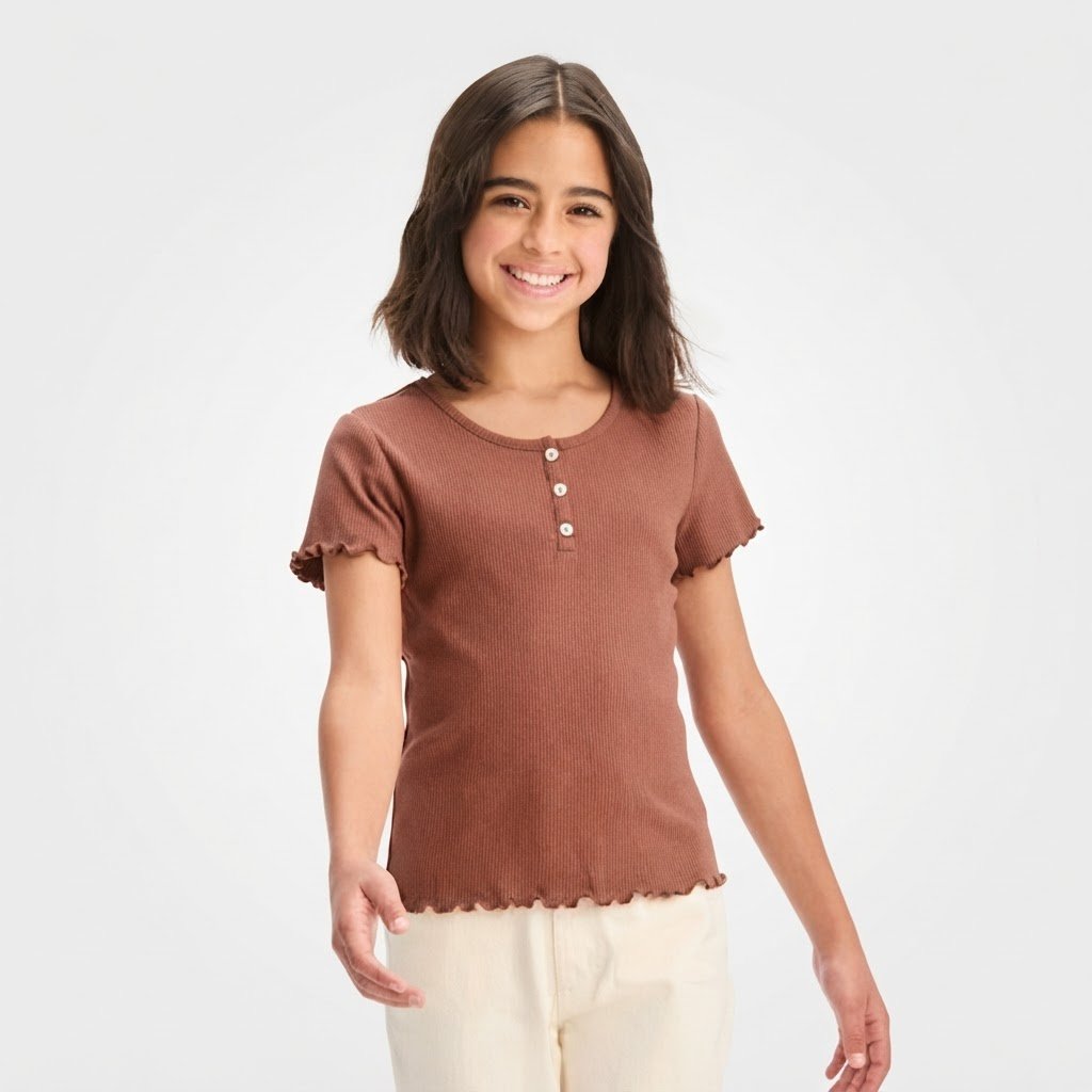 T-shirt marron 
