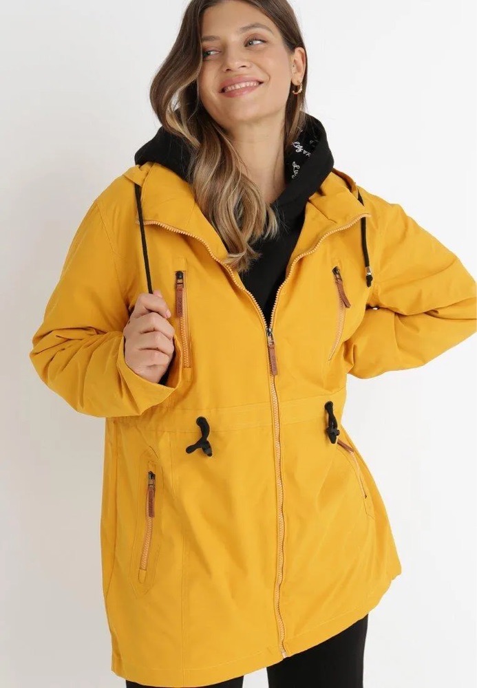 Parka jaune moutarde de la marque Papaya Outerwear taille L