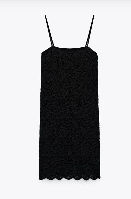 Robe dentelle noire Zara très tendance et classe 