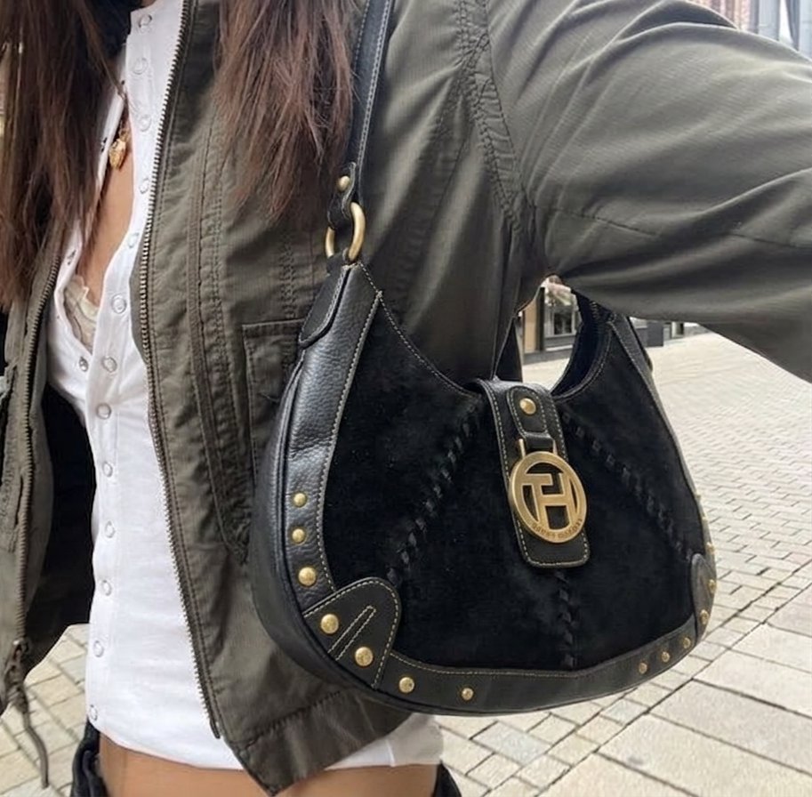 Sac shoulder bag daim et cuir Tommy Hilfiger 