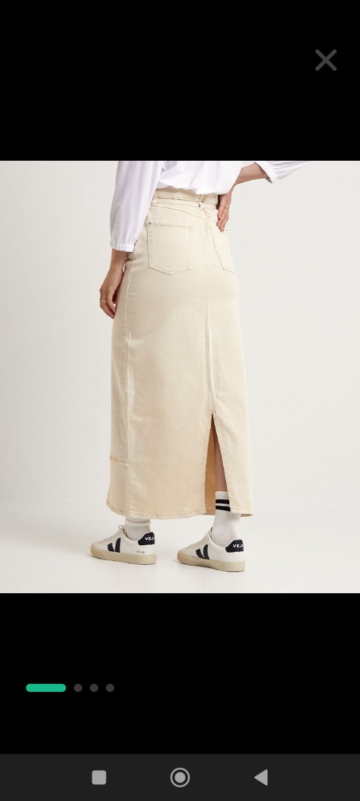 Jupe beige maxi longue 