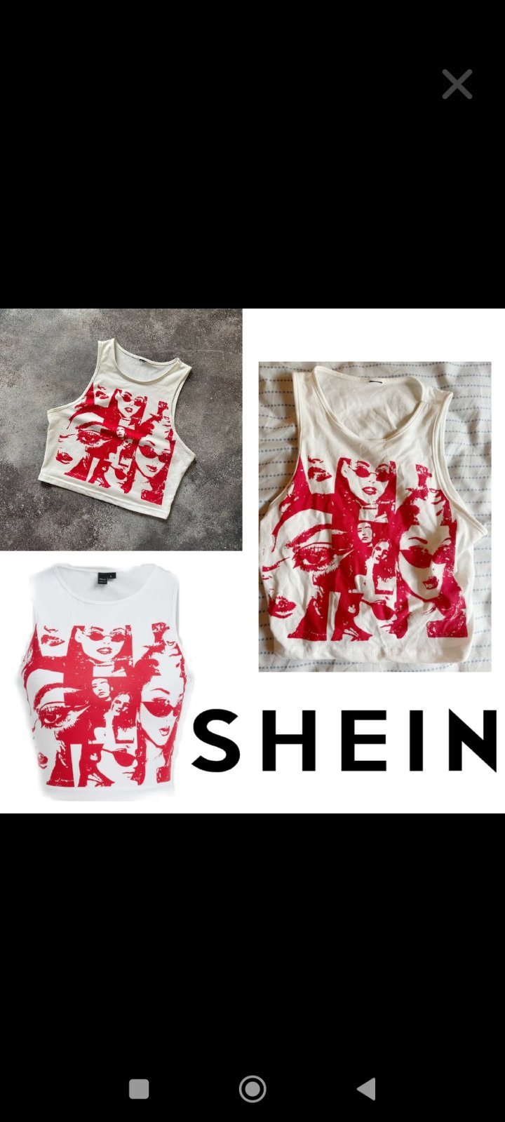 Y2k tank top débardeur shein 