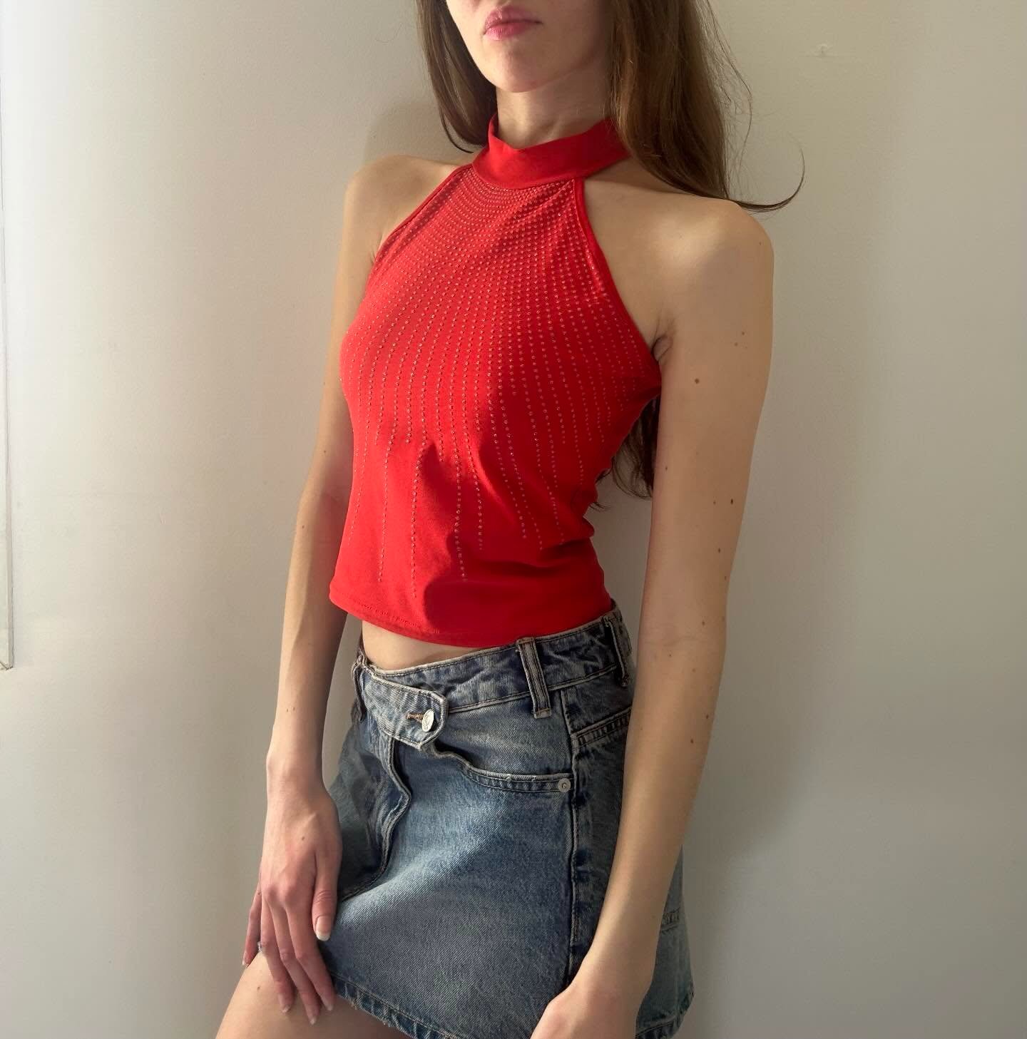 Red LiLi Paris halter top - Haut dos nu rouge de marque LiLi Paris