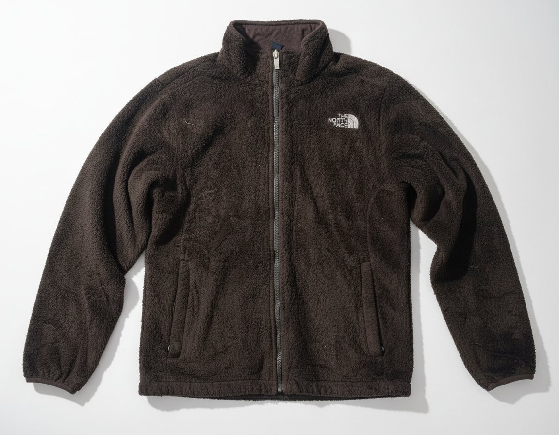 Veste polaire The North Face pour femme marron logo poitrine