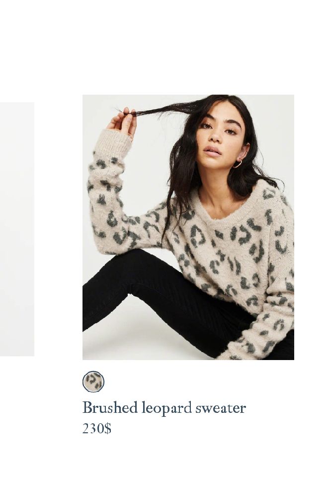 Brushed leopard sweater 