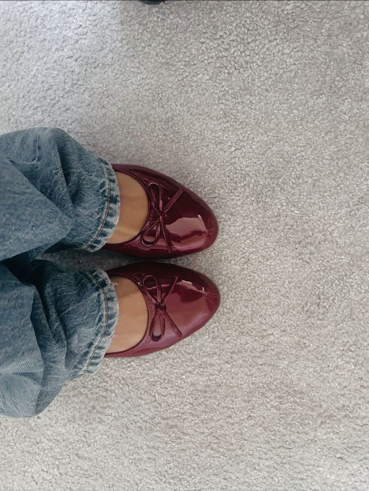 Ballerines rouges burgundy ballerinas