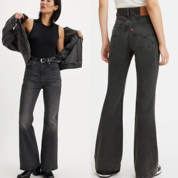 Jeans flare noir