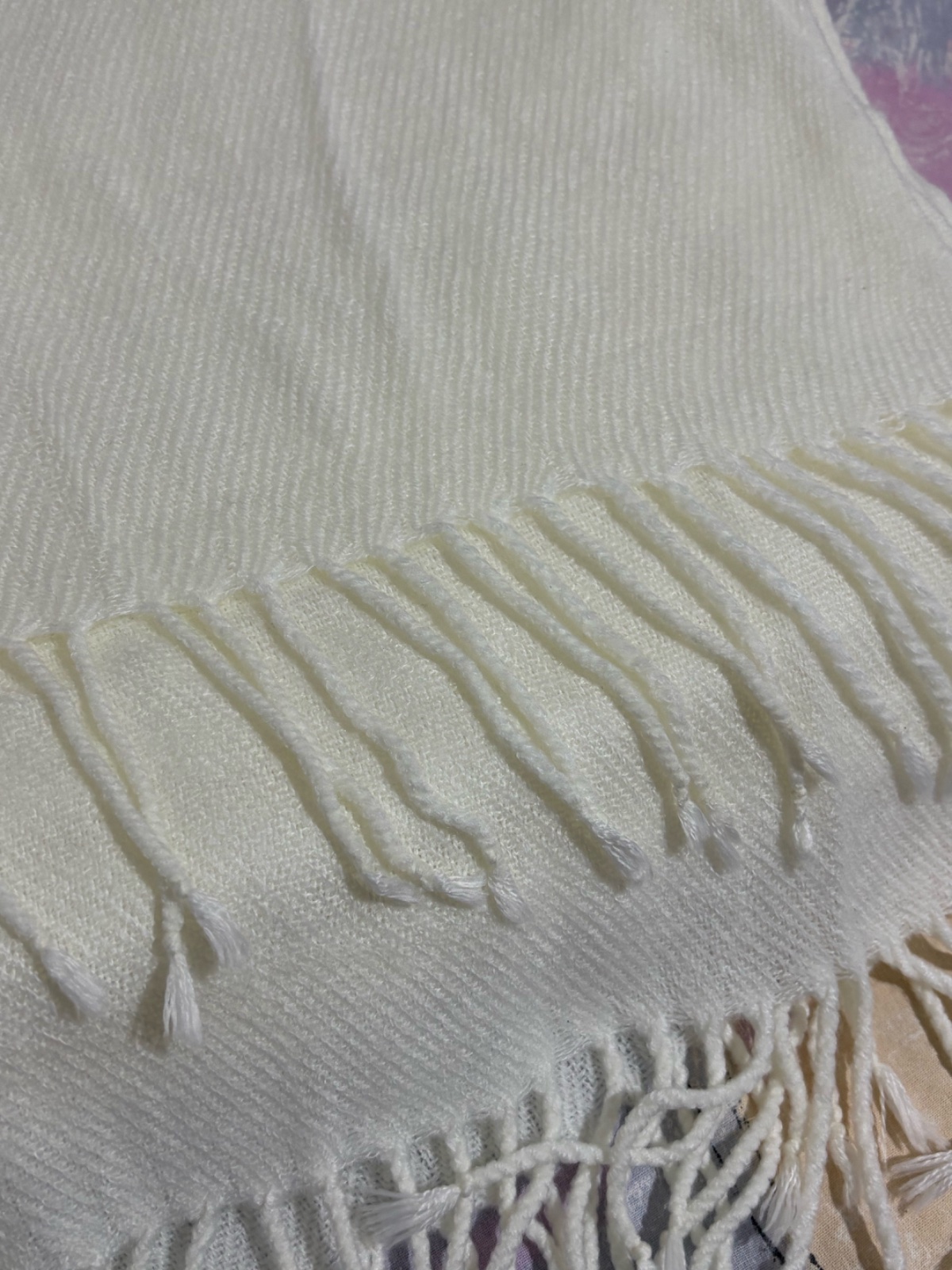 Cache colle long blanc 