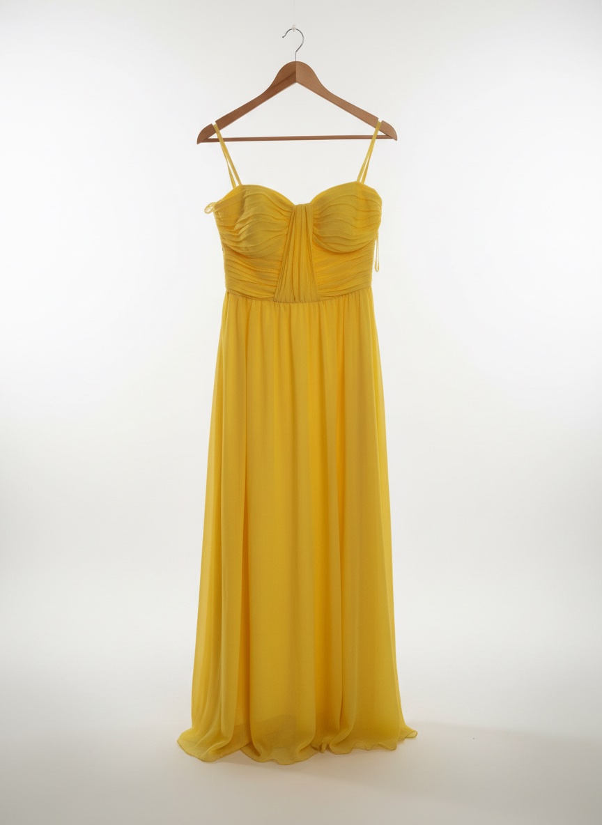 Robe bustier koton jaune