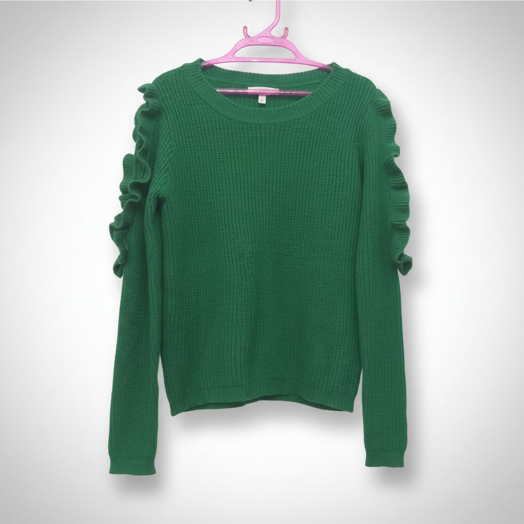 Pull vert en laine 