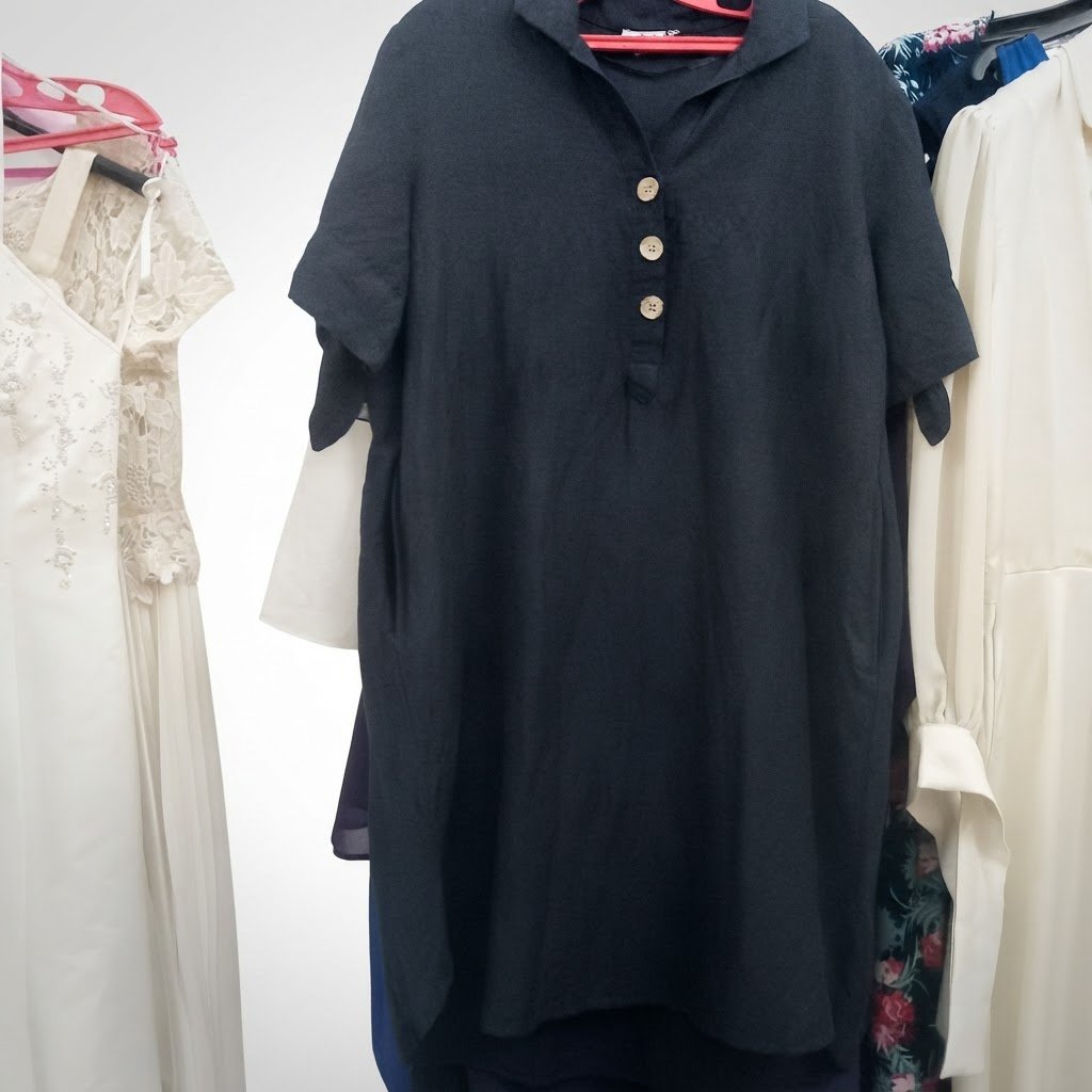 Robe bleu marine courte kamraya 